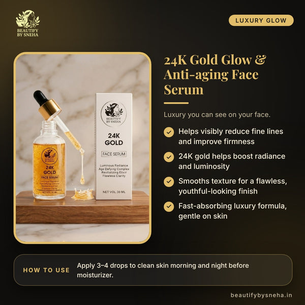 24K GOLD GLOW & ANTI-AGING FACE SERUM