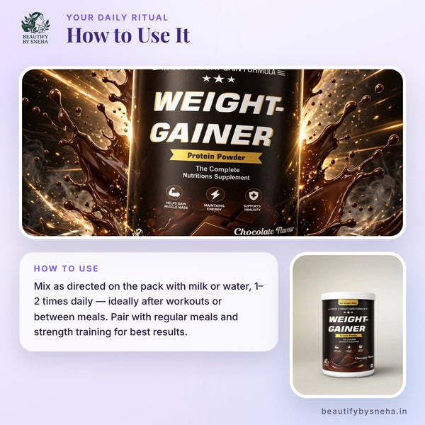 Weight Gainer Protein Powder – Mass & Weight Gain Formula (200g) (CHOCOLATE)