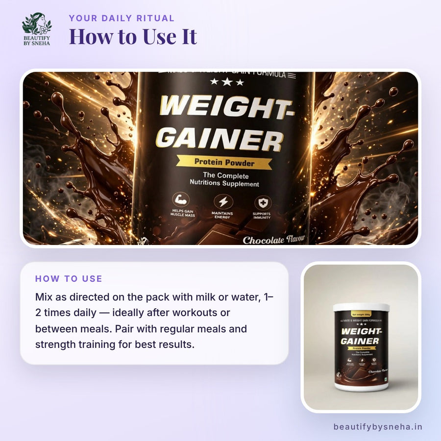 Weight Gainer Protein Powder – Mass & Weight Gain Formula (200g) (CHOCOLATE)