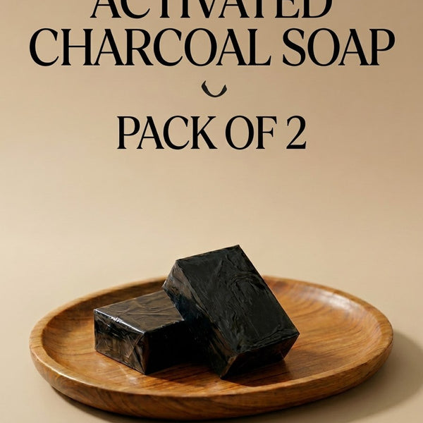 Activated Charcoal Soap - Best soap for Body Tan Removal & Detoxification - Pack of 2