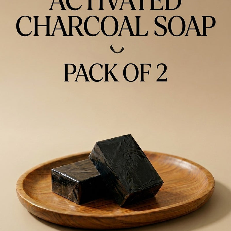 Activated Charcoal Soap - Best soap for Body Tan Removal & Detoxification - Pack of 2