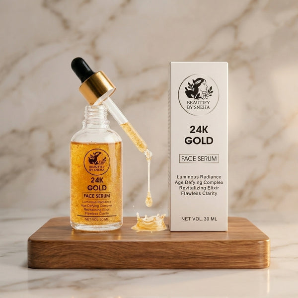 24K GOLD GLOW & ANTI-AGING  FACE SERUM