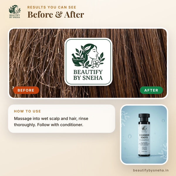 CLEANSER ROOTS SHAMPOO FOR HAIR GROWTH AND HAIR FALL CONTROL