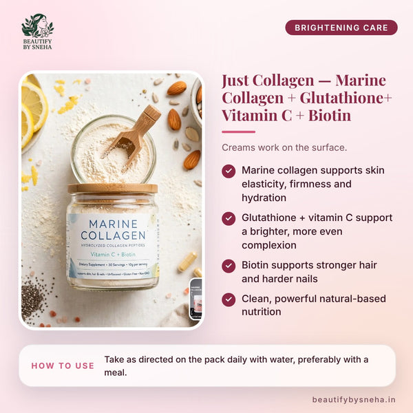 JUST COLLAGEN - MARINE COLLAGEN + GLUTATHIONE+ VITAMIN C + BIOTIN