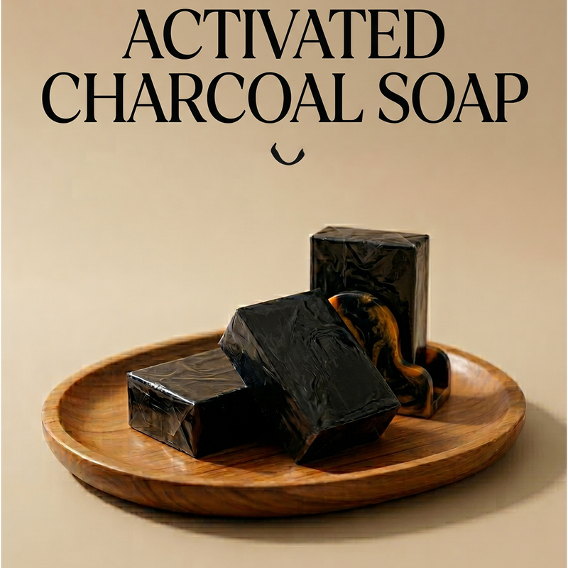 Activated Charcoal Soap - Best soap for Body Tan Removal & Detoxification - Pack of 3