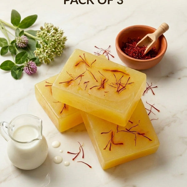 Kashmiri Saffron+ GoatMilk Soap (Pack of 3)