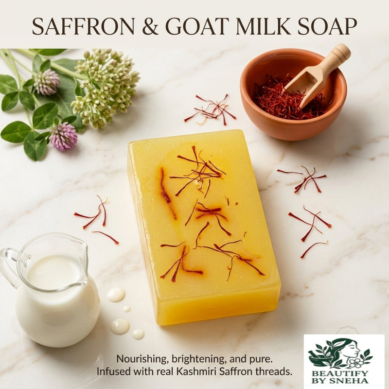 Kashmiri Saffron+ GoatMilk Soap (Pack of 1)